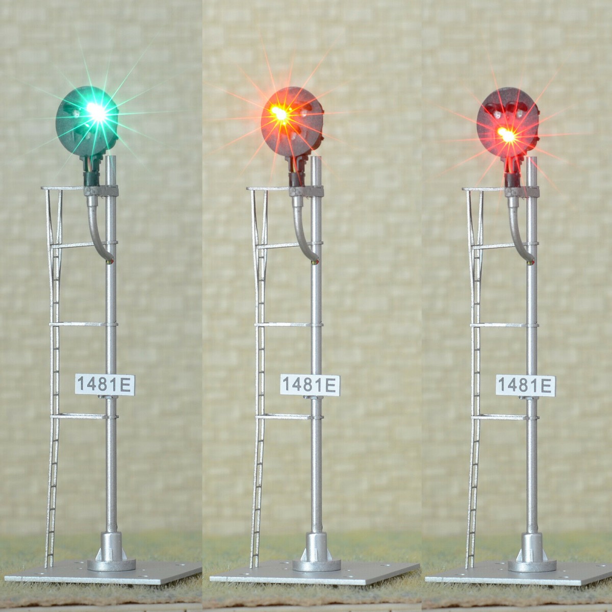 1 x HO scale model tri-lights 3 colors block signal fine made metal 1 targets